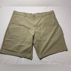 Swiss Tech Khaki Mens Shorts Size 42 Chino Flat Front‎ Polyester